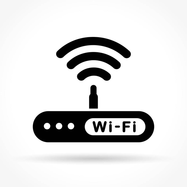 routera ikona na białym tle - Wektor, obraz