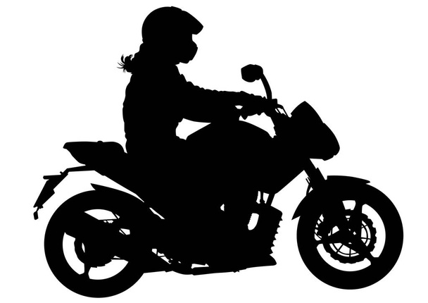 Biker whit motor drie - Vector, afbeelding