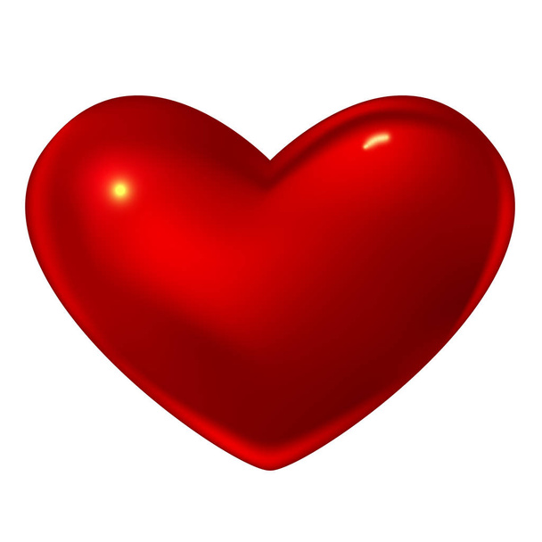 Red glass heart - Vektör, Görsel