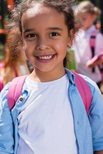 happy african american schoolchild - Photo, Image
