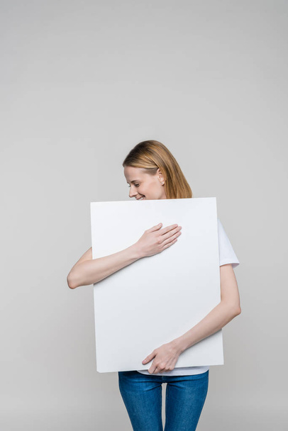 Femme avec tableau blanc
 - Photo, image