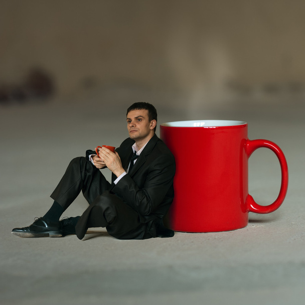 Empresário tomando chá
 - Foto, Imagem
