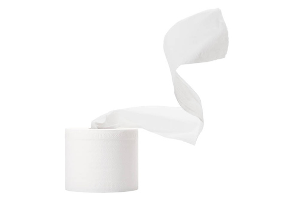 Einfach gerolltes Toilettenpapier  - Foto, Bild