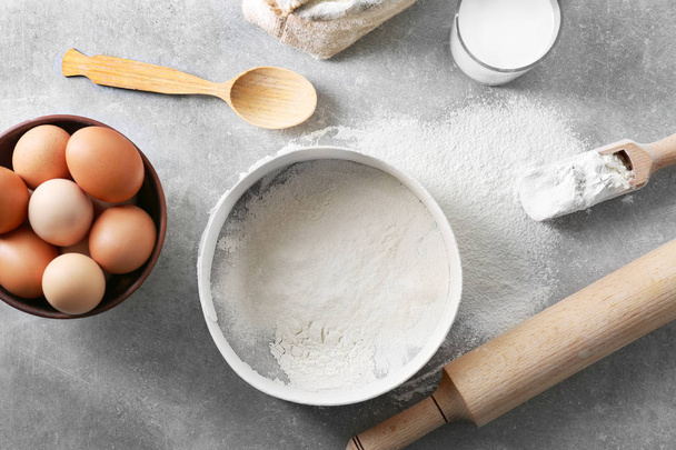 Set of ingredients for dough  - Photo, Image
