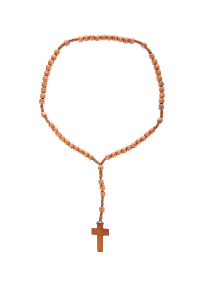 Rosary helmiä eristetty valkoisella pohjalla
 - Valokuva, kuva