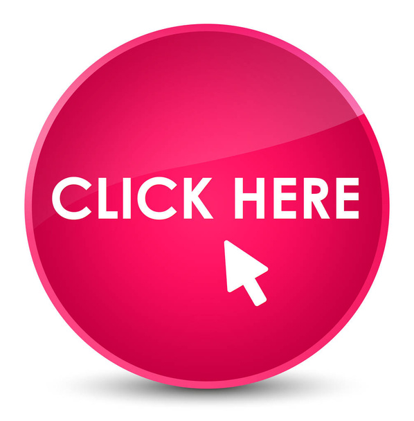 Click here elegant pink round button - Фото, изображение