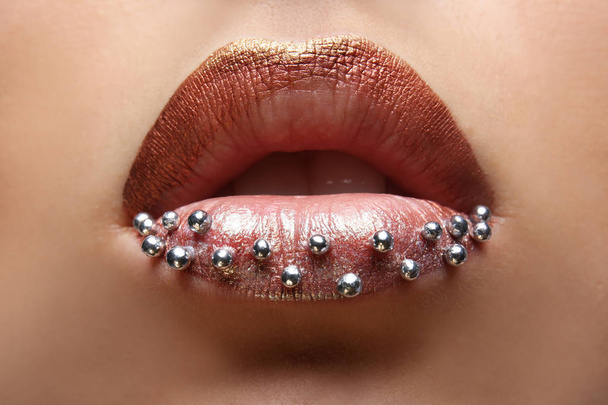 Lips of beautiful young woman  - Foto, Imagen