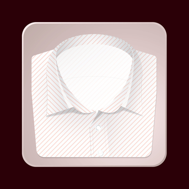 White Formal Stripped Shirt. Icon - Vector, Image