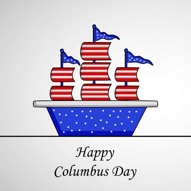 Abbildung zum Hintergrund des Kolumbus-Tages - Vektor, Bild