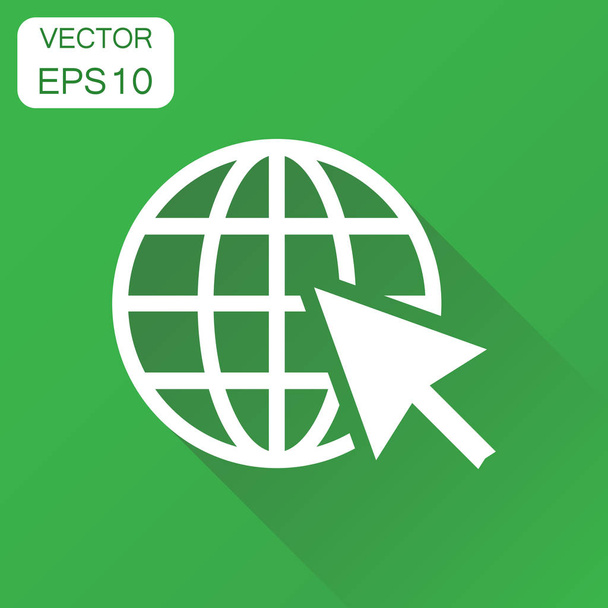 Ga naar web icon. Business concept netwerk internet zoek pictogr - Vector, afbeelding