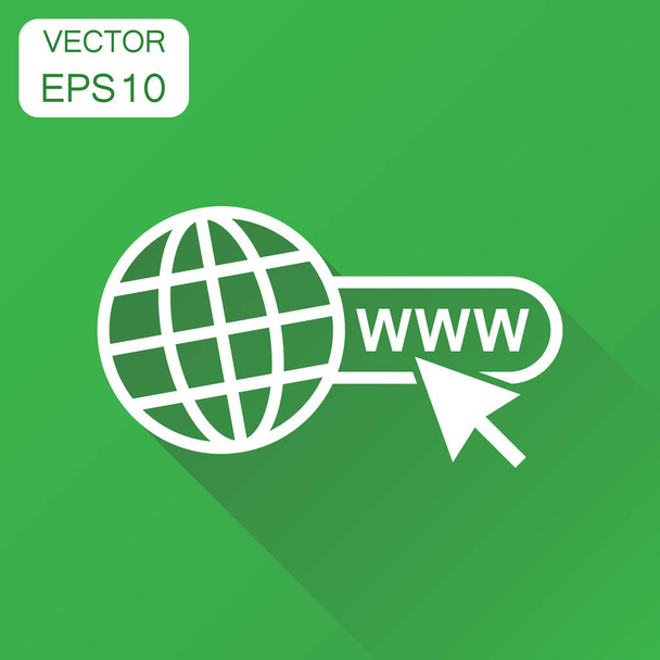 Látogasson el web ikon. Üzleti koncepció hálózat internet keresés pictogr - Vektor, kép