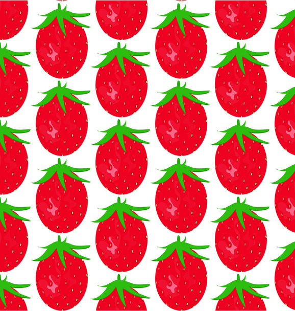 Strawberry seamless pattern - Vector, Image