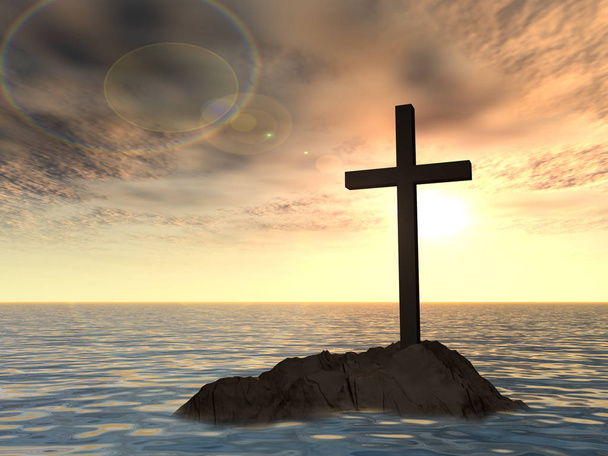 темный христианский крест
 - Фото, изображение