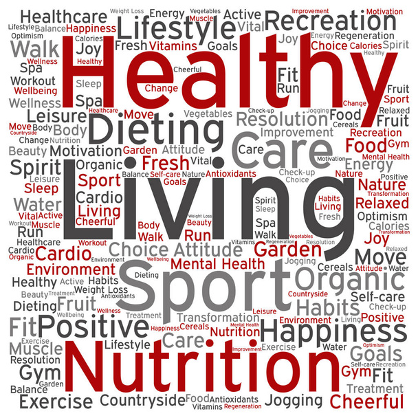 pozytywne odżywianie zdrowy tryb życia  - Wektor, obraz