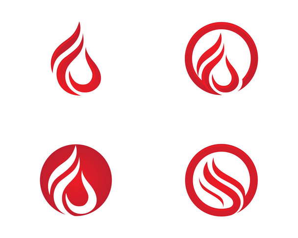 πρότυπο λογότυπου φλόγας πυρκαγιάς - Διάνυσμα, εικόνα