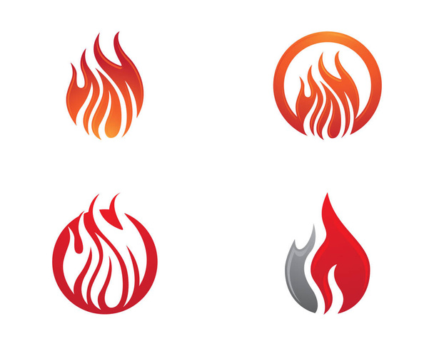 šablona loga ohně plamene - Vektor, obrázek