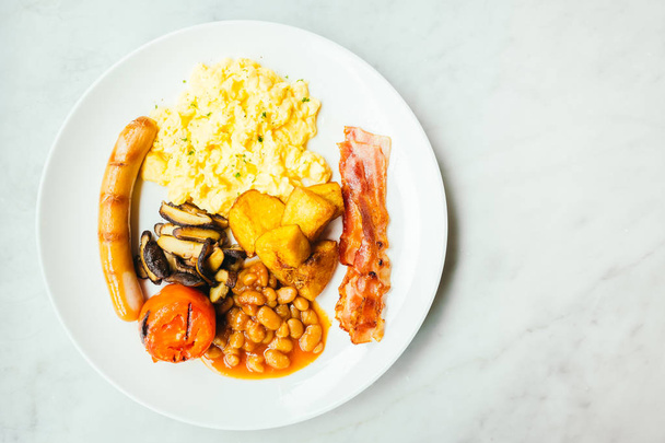İngiliz kahvaltı tabağı - Fotoğraf, Görsel