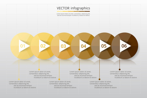 Step by step infographic. - Wektor, obraz