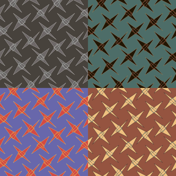 Reihe geometrischer nahtloser Muster - Vektor, Bild