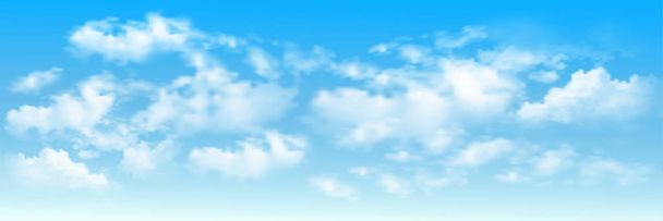 Фон с облаками на голубом небе
 - Вектор,изображение