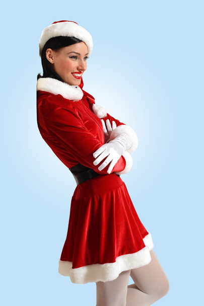 Attracive girl in santa clothes - Foto, Bild