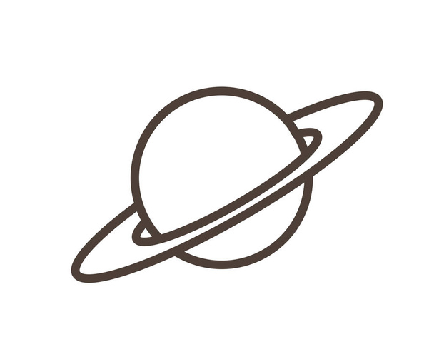 Мультфильм планета Сатурн Векторный клипарт - Вектор,изображение