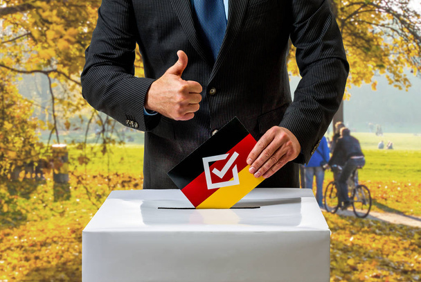 Ομοσπονδιακή Βουλή εκλογές στη Γερμανία, ο άνθρωπος - Φωτογραφία, εικόνα