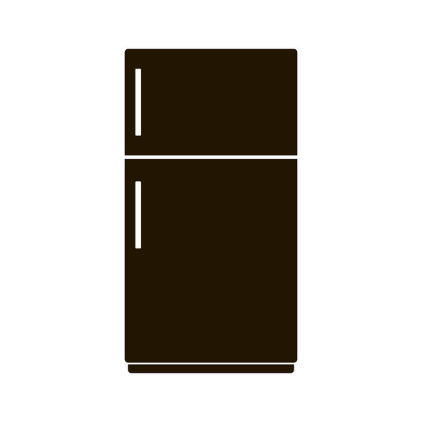 Wektor ikona lodówki czarne na białym tle. Strona główna aplikacji - Wektor, obraz