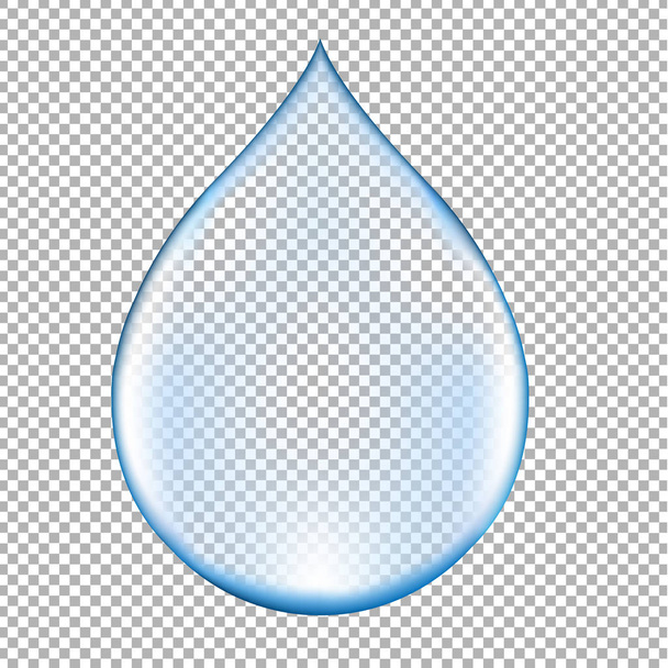 Gota de agua azul realista
 - Vector, imagen