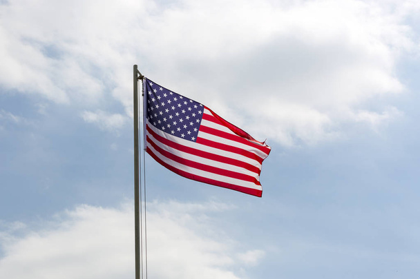 Vlajka Spojených států na stožár - Fotografie, Obrázek