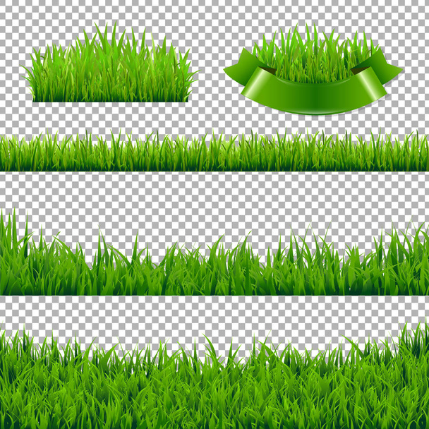Зелена трава кордонів ізольовані - Вектор, зображення