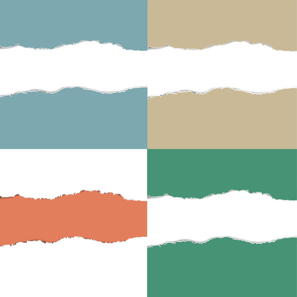 Set di carta strappata di colore
 - Vettoriali, immagini