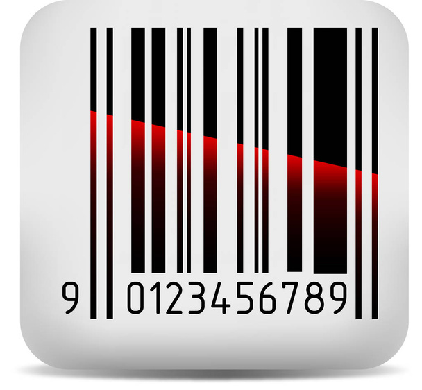 Black barcode on white - Вектор,изображение