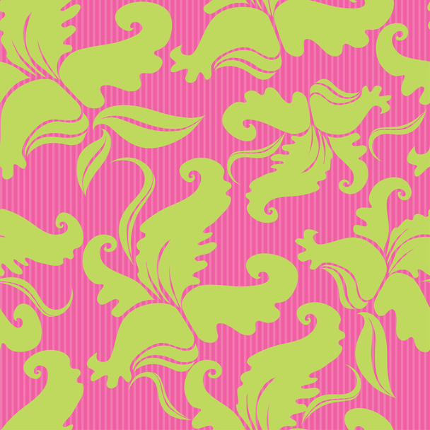 Seamless floral pattern with orchid - Διάνυσμα, εικόνα