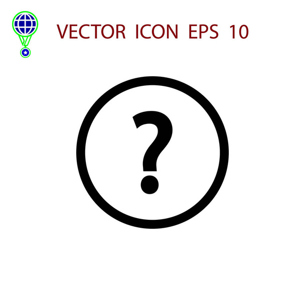  ondervraging sticker pictogram - Vector, afbeelding