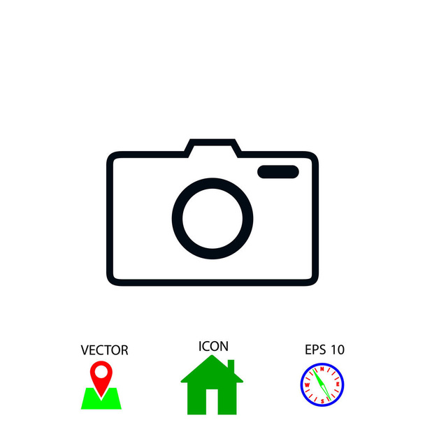 Imagen cámara vector icono - Vector, Imagen