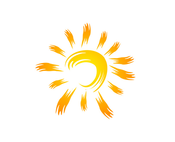 Yellow sun illustration - Photo, Image