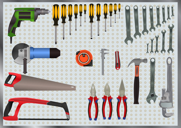 Hand Tools Set - Vector, Image