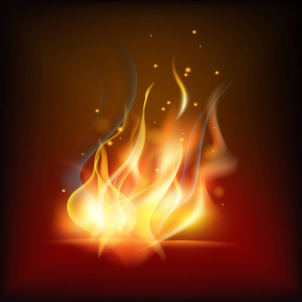 Realistic fire flame - Vector, afbeelding