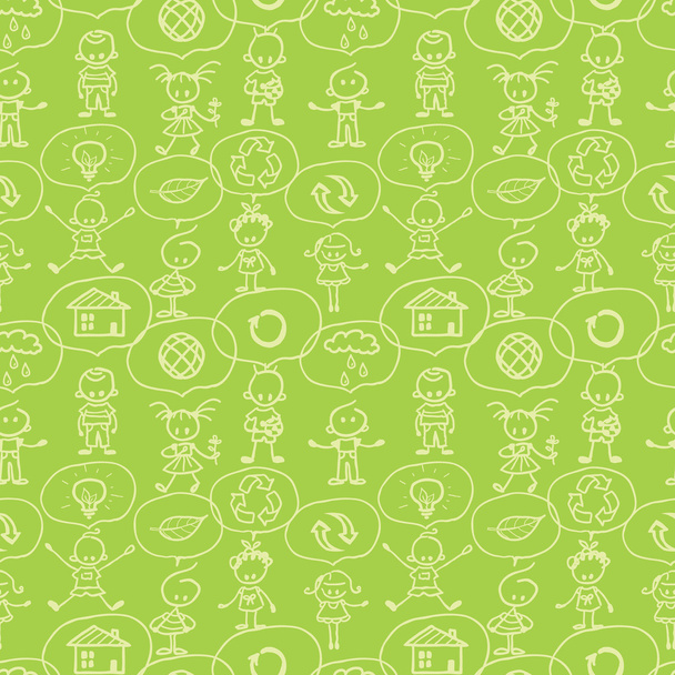 Think about earth seamless pattern background - Vector, Imagen