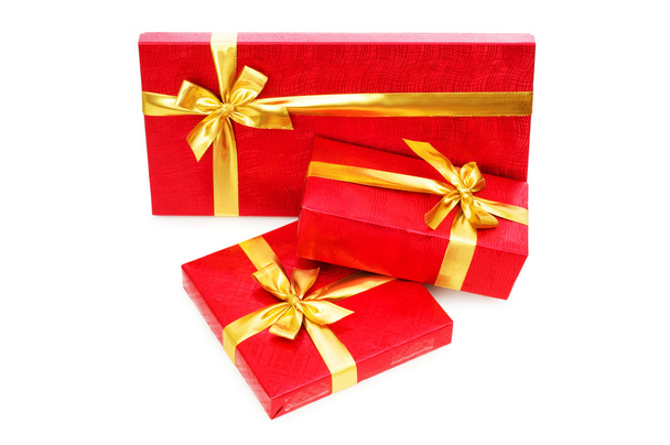 Gift boxes isolated on the white - Φωτογραφία, εικόνα