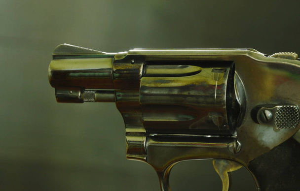  revolver gun ready to shoot on black background - Φωτογραφία, εικόνα