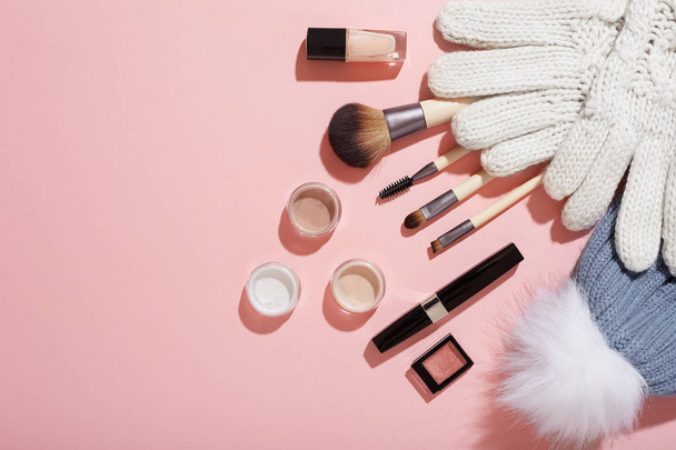 Zimowy Makijaż produktów - Zdjęcie, obraz
