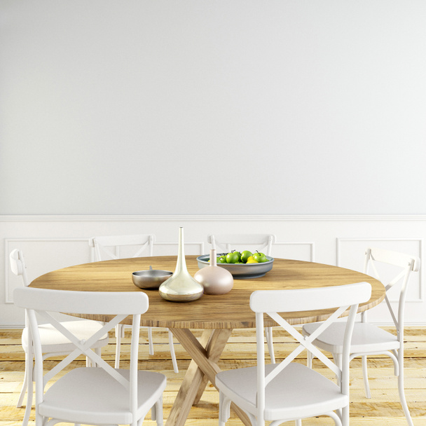 Vysmívat se stěny v interiéru s jídelní částí. moderní obývací pokoj st - Fotografie, Obrázek