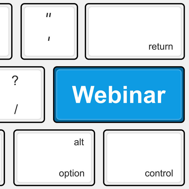 webinar button on keyboard. Vector illustration - Vector, Image