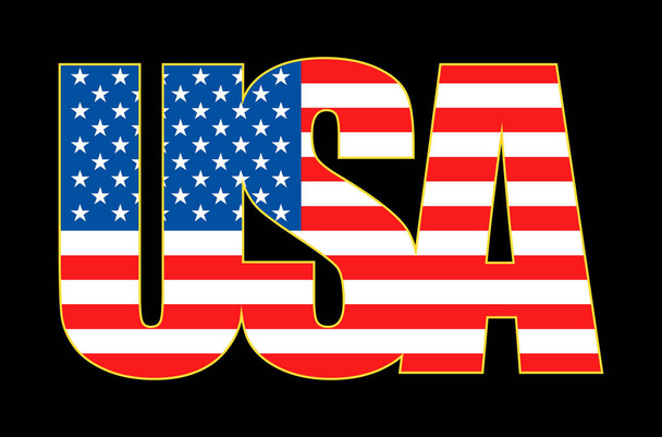 USA simbolo vettoriale su sfondo nero. Illustrazione vettoriale
 - Vettoriali, immagini
