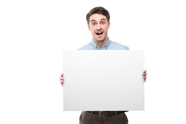 man with blank card - Photo, Image