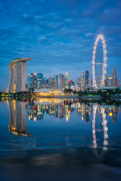 Κατακόρυφη προβολή της Σιγκαπούρης επιχειρηματικό κέντρο  - Φωτογραφία, εικόνα