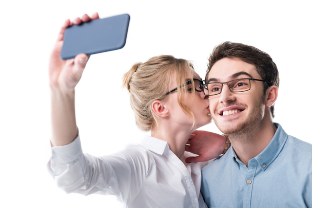 businesspeople taking selfie  - Fotó, kép
