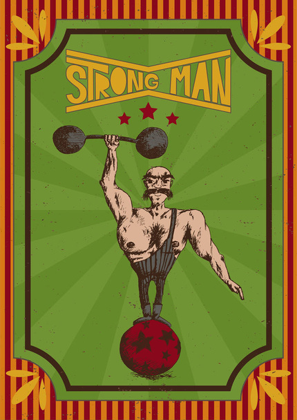 Plakat eines starken Mannes - Vektor, Bild